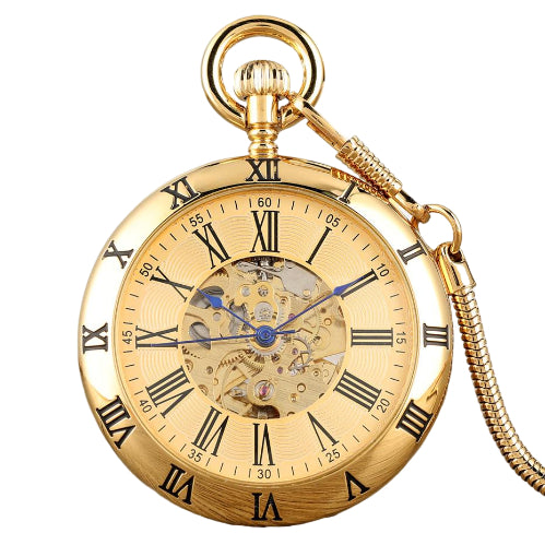 Double Dial Automatic Pocket Watch