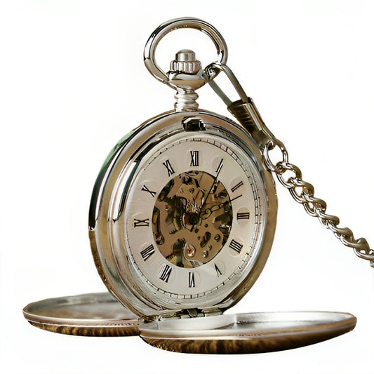 懐中時計 - シルバーバタフライ