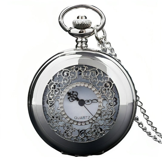 Часовник с дълга огърлица - Aura Silver