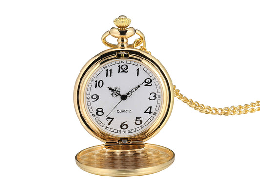 Джобен часовник | Златен винтидж гладък